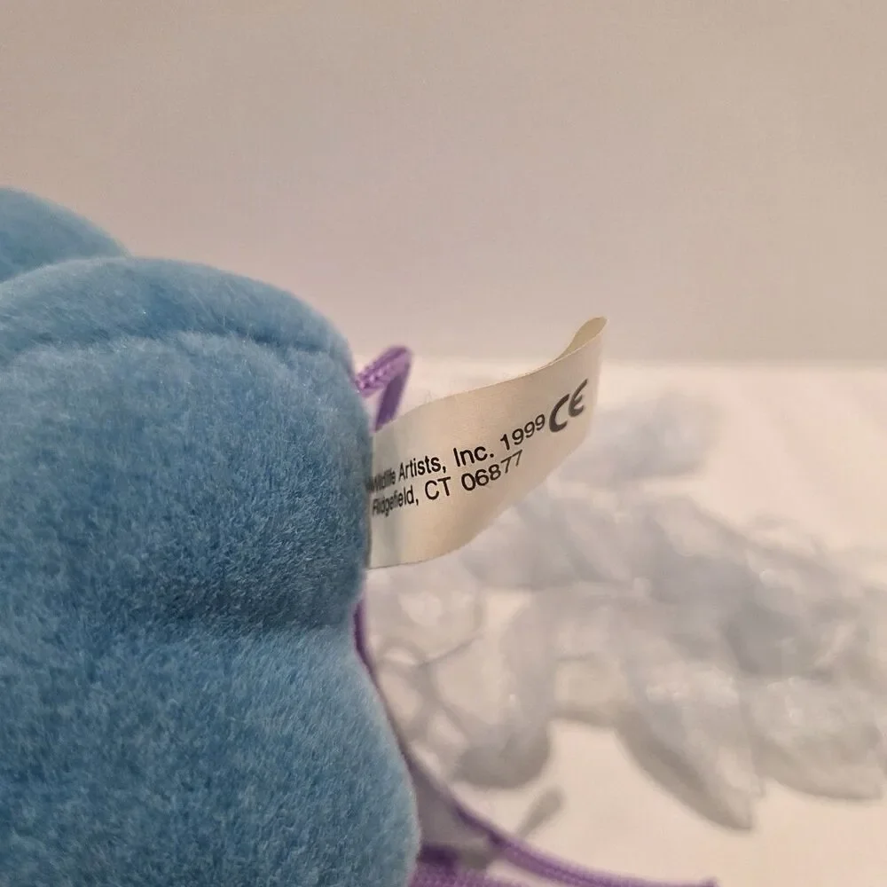 Vintage WILDLIFE ARTISTS Jellyfish Soft Plush Blue Purple Stuffed Animal 1999
